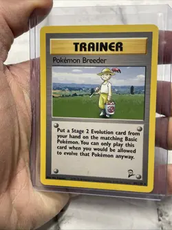 Pokemon Breeder 105/130 - Rare - Vintage English Base Set 2 Pokemon Card - LP+ - Image 2
