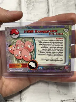 2000 Topps Pokemon #102 Exeggcute (TV Animation Series 2) Blue Logo NM/MT Card - Image 3