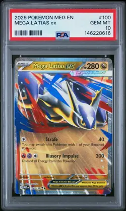 2025 POKEMON MEG EN-MEGA EVOLUTION #100 MEGA LATIAS EX PSA 10 - Image 1