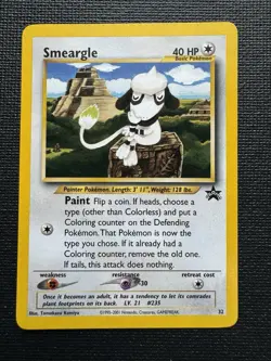 Pokemon Promo Lot Meowth #18 Smeargle #32 Black Star WOTC Non Holo Vintage Cards - Image 5