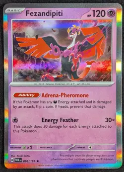 Fezandipiti 2024 Twilight Masquerade Holo Rare Pokemon Card 096/167 (NM) - Image 1