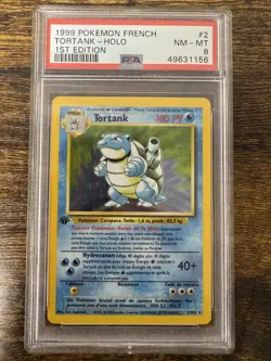 1999 Pokemon French Base Set #2 Blastoise Holo 1st Edition PSA 8 49631156 Graded - Image 1