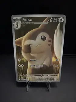 Pokemon TCG Furret 168/159SV09: Journey Together Holo Illustration Rare 168/159 - Image 1