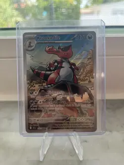 Pokemon Krookodile 137/086 Sv: Black Bolt Illustration Rare Holo 170 HP English - Image 1