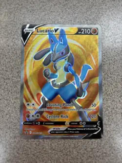 Pokemon 🔥 Lucario V SWSH213 Promo Full Art Holo Basic HP210 Crushing Punch 🔥 - Image 1