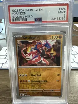2023 Pokemon SVI Koraidon Reverse Holo 124/198 PSA 9 MINT Scarlet & Violet - Image 1