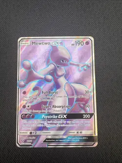 Pokemon TCG Mewtwo GX 72/73 Shining Legends Holo Full Art English 2017 - NM - Image 1