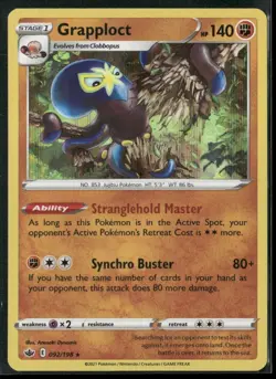 2021 Chilling Reign Set Pokemon Card 092 Grapploct NM - Image 1