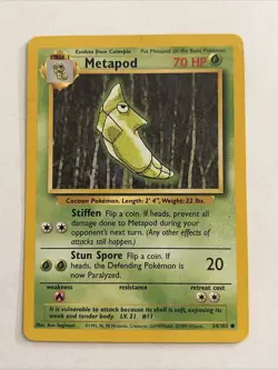 Pokemon TCG Metapod 54/102 LP Non-holo - Image 1