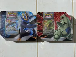Pokemon TCG Tyranitar V And Empoleon V Strikers Tins - Image 1
