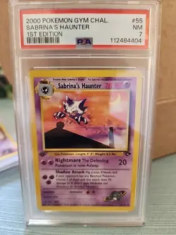 Pokemon 2000 Gym Heroes 1st Edition #58 Sabrina's Haunter PSA 7 - Image 1