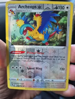 Archeops 147/195 Holo Rare NM - Pokemon TCG Sword & Shield Silver Tempest SIT - Image 1