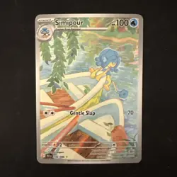 2025 Pokemon TCG Simipour Illustration Rare Holo Sv: Black Bolt 102/086 - Image 1