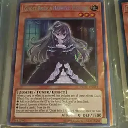 Konami Ghost Belle & Haunted Mansion Effect Zombie Secret Rare FLOD-EN033 0/1800 - Image 1