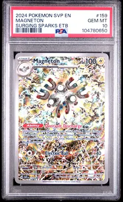 PSA MINT 10 2024 POKEMON SVP EN-SV PROMO 159 MAGNETON SURGING SPARKS ETB - Image 1