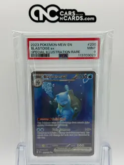 2023 POKEMON MEW EN-151 #200 BLASTOISE ex SPECIAL ILLUSTRATION RARE PSA 9 - Image 3