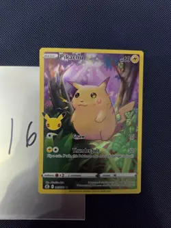Pikachu 5/25 Ultra Rare Celebrations Full Art Pokemon TCG - Near Mint (16) - Image 1