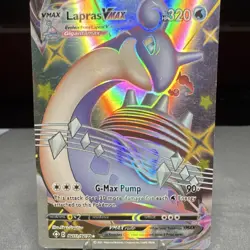 Pokemon Lapras VMAX SV111/SV122 Shining Fates Full Art Holo 320 HP Card - Image 1