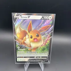 Pokemon Card Sword & Shield Promo Eevee V SWSH065 Promo Holo - Image 1