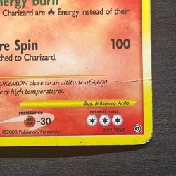Charizard 103/100 Secret Rare Holo Pokemon Card Stormfront HP - Image 5