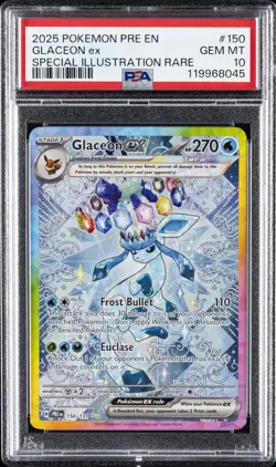 2025 POKEMON PRE EN-PRISMATIC EVOLUTIONS #150 GLACEON EX PSA 10 - Image 1