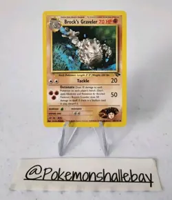 Brock's Graveler 1st Edition 34/132 - Gym Challenge *EXC* Uncommon Pokemon Card - Image 1