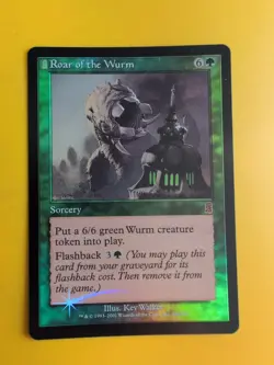 Roar of the Wurm. Sorcery MTG Card. Odyssey.Old Border FOIL. - Image 1