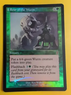 Roar of the Wurm. Sorcery MTG Card. Odyssey.Old Border FOIL. - Image 3