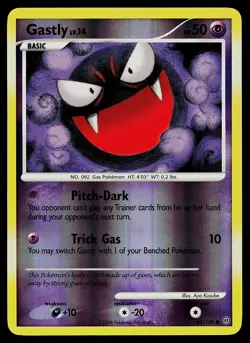 Pokemon Card - Gastly Stormfront 62/100 Common Reverse Holo - Image 1