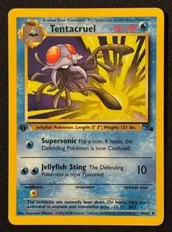 1st Edition Tentacruel - Fossil - #44/62 - Vintage Pokemon Card 1999 WOTC - Image 1