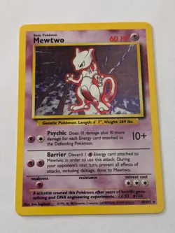 Mewtwo - 10/102 - Pokemon Base Set Unlimited Holo Rare Card WOTC LP (#4) - Image 1