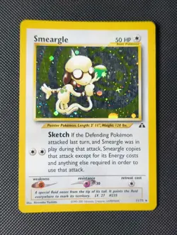 Pokemon TCG Smeargle 11/75 - English Neo Discovery Holo Raw Card - Image 1