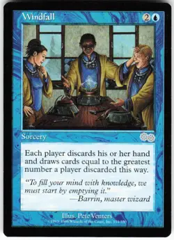 Windfall U MTG Urza's Saga 111 NM - Image 1