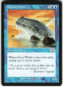 Great Whale R MTG Urza's Saga 77 NM - Image 1