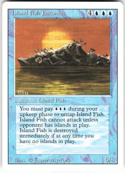 Island Fish Jasconius R MTG Revised Edition LP - Image 1