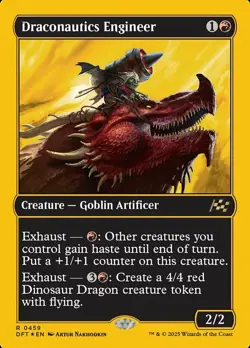 1 x Draconautics Engineer - First-Place Foil - Aetherdrift - NM-Mint - MTG - Image 1