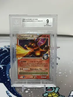 2009 Pokemon Platinum Supreme Victors Charizard G LV.X Holo #143/147 Bgs 9 - Image 1