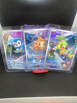 Pokemon First Partner Illustration Collection - Chimchar Turtwig Piplup Set - Image 1