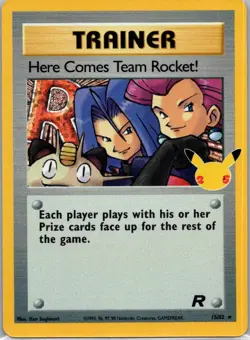 Pokemon TCG Here Comes Team Rocket 15/82 Celebrations Holo NM - Image 1