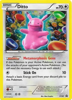 1x Ditto - XY40 - Primal Clash Blister Promo - Holo Moderately Played Pokemon XY - Image 1