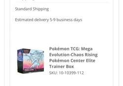 Pokemon Center Chaos Rising Elite Trainer Box ETB CONFIRMED CHECKOUT PRESALE - Image 1