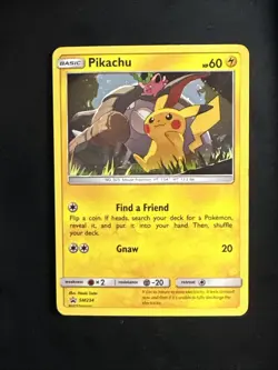 Pokemon TCG Sun & Moon Pikachu SM234 Black Star Promo Cosmos Holo NM-M - Image 1