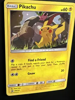 Pokemon TCG Sun & Moon Pikachu SM234 Black Star Promo Cosmos Holo NM-M - Image 2