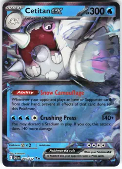 Cetitan ex - 065/182 Pokemon SV10: Destined Rivals Holo Double Rare NM - Image 1