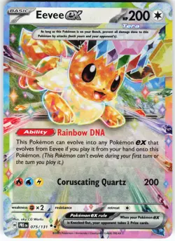 Eevee ex - 075/131 Pokemon SV: Prismatic Evolutions Holo Double Rare NM - Image 1