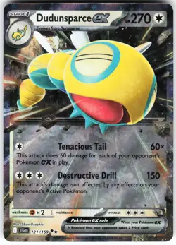 Dudunsparce ex - 121/159 Pokemon SV09: Journey Together Holo Double Rare NM - Image 1