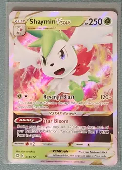 Pokemon TCG Shaymin VSTAR Sword & Shield: Brilliant Stars 014/172 Holo Ultra... - Image 1