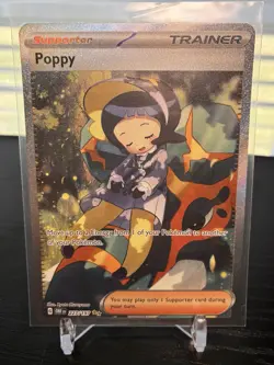 Pokemon TCG Obsidian Flames Poppy 227/182 Sir Full Art Trainer NM Condition - Image 1