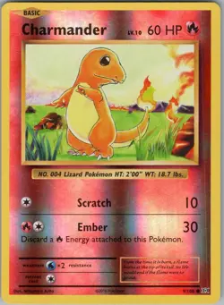 CHARMANDER 9/108 EVOLUTIONS POKEMON REVERSE HOLO MP - Image 1
