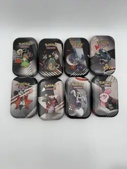 Pokemon Black Bolt & White Flare Unova Mini Tin Display (8 Tins Total) No Packs - Image 5